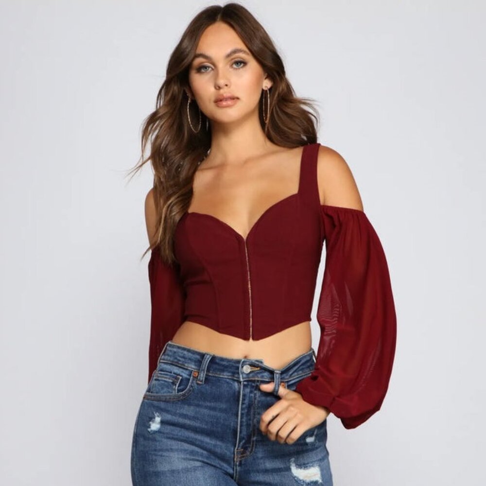 Windsor Open Shoulder Corset Top